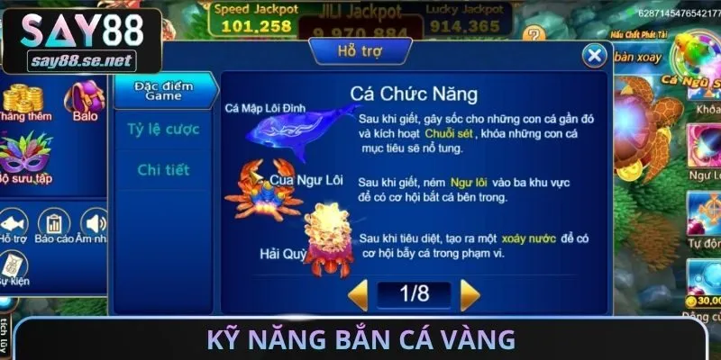 Kỹ năng bắn cá vàng