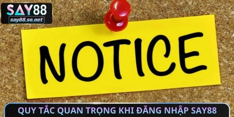 Quy tắc quan trọng khi đăng nhập Say88