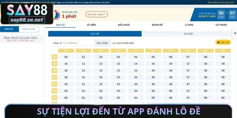 Sự tiện lợi đến từ App đánh lô đề