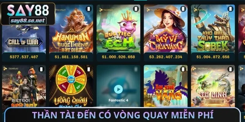 Thần Tài Đến có vòng quay miễn phí